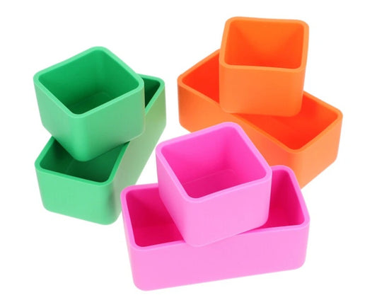 Silicone Lunch Box Dividers – 2-Piece Set (Square & Rectangular) for Organized Meals